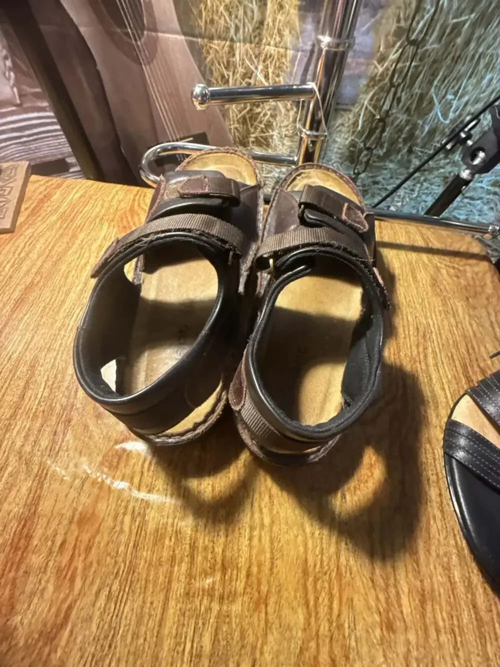 Naot Men's Brown Leather Adjustable Strap Sandals Size 42